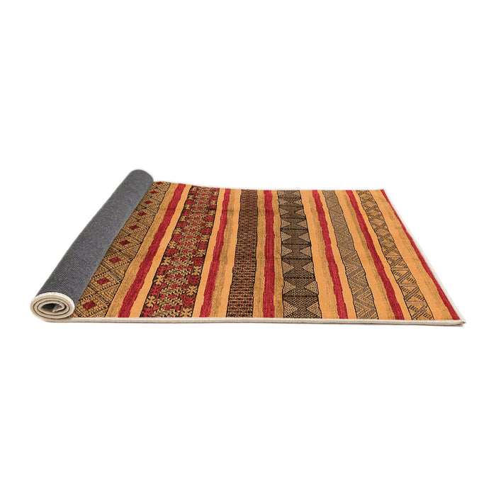 Sideview of Solid Orange Modern Rug, urb1274org