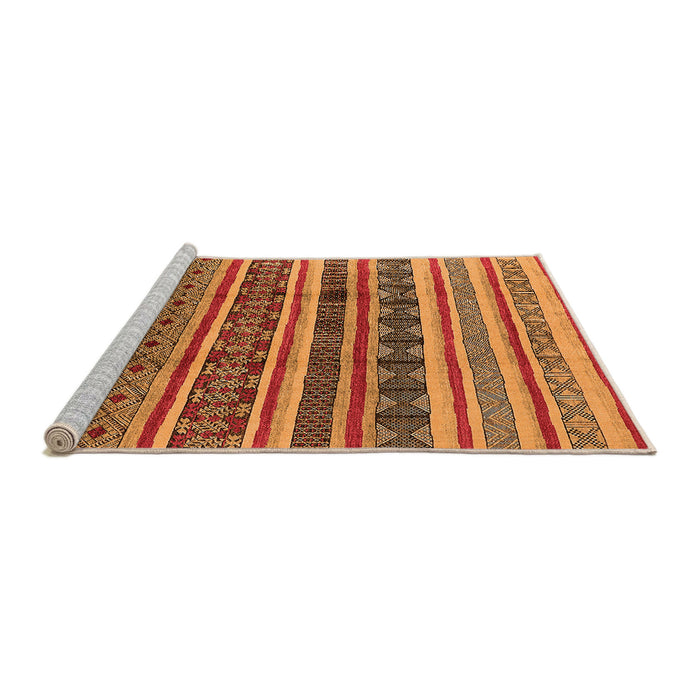Sideview of Machine Washable Solid Orange Modern Area Rugs, wshurb1274org