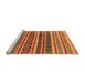 Sideview of Machine Washable Solid Orange Modern Area Rugs, wshurb1274org