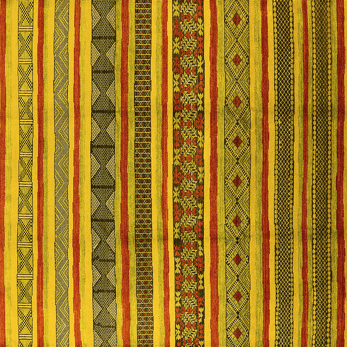 Square Solid Yellow Modern Rug, urb1274yw