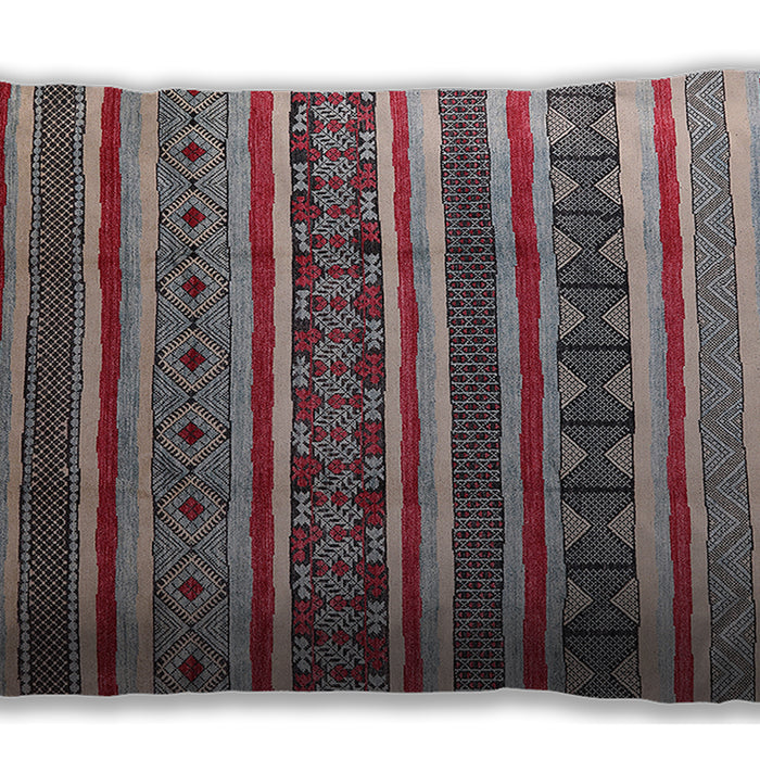 Mid-Century Modern Urban Silver Pink Lumbar Throw Pillow, 13 inch by 19 inch, lburb1274