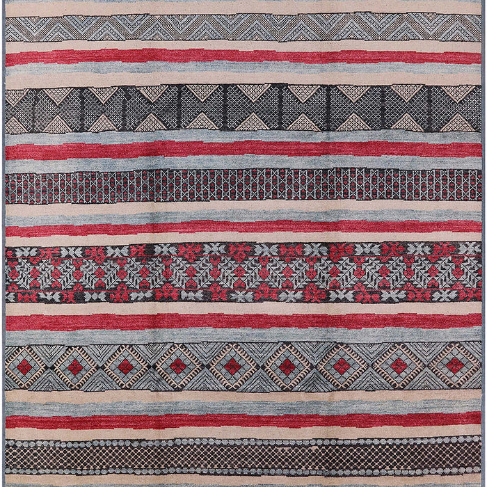 Mid-Century Modern Silver Pink Solid Rug, urb1274