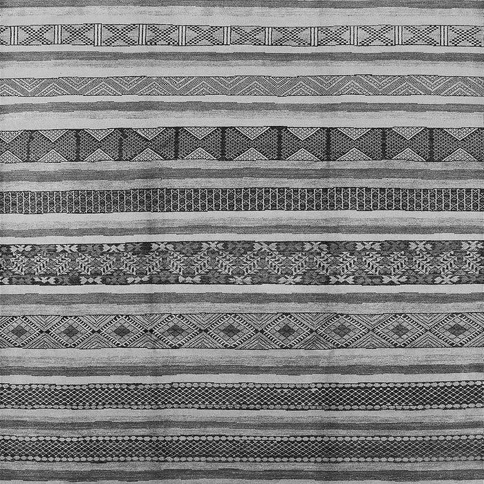 Square Machine Washable Solid Gray Modern Rug, wshurb1274gry