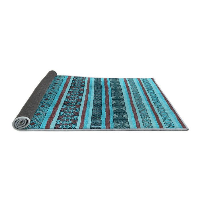 Sideview of Solid Light Blue Modern Rug, urb1274lblu