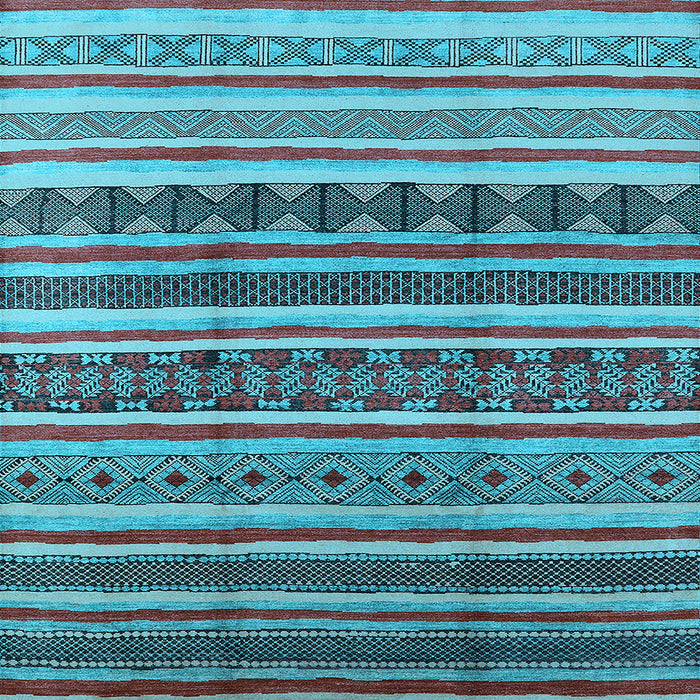 Square Machine Washable Solid Light Blue Modern Rug, wshurb1274lblu