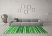 Machine Washable Solid Emerald Green Modern Area Rugs in a Living Room,, wshurb1274emgrn