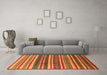 Machine Washable Solid Orange Modern Area Rugs in a Living Room, wshurb1274org