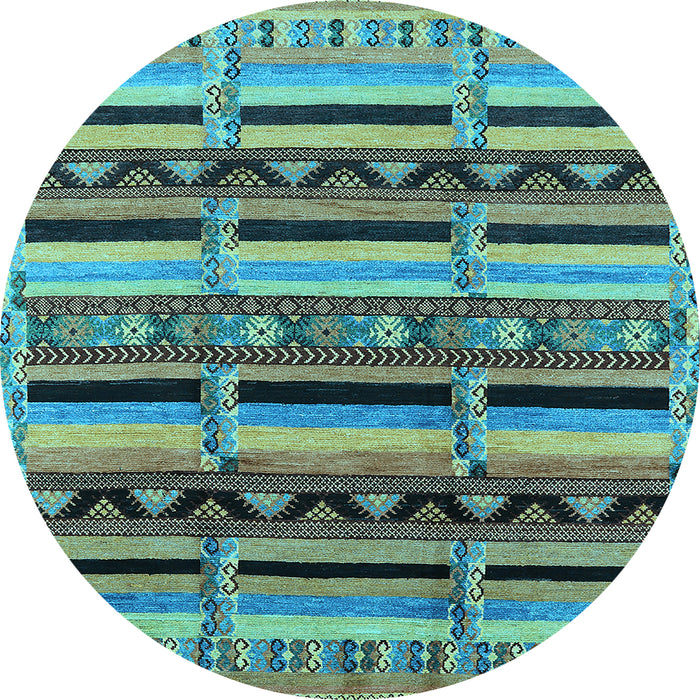 Round Solid Light Blue Modern Rug, urb1275lblu