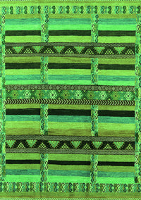 Solid Green Modern Rug, urb1275grn