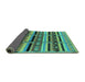 Sideview of Solid Turquoise Modern Rug, urb1275turq