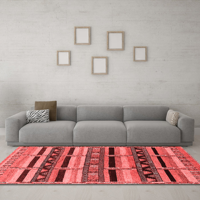 Modern Red Washable Rugs
