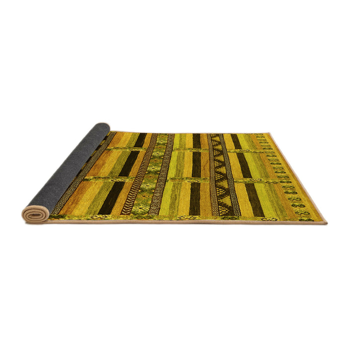 Sideview of Solid Yellow Modern Rug, urb1275yw