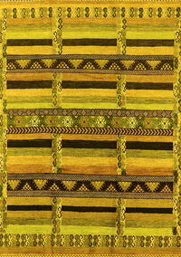 Solid Yellow Modern Rug, urb1275yw