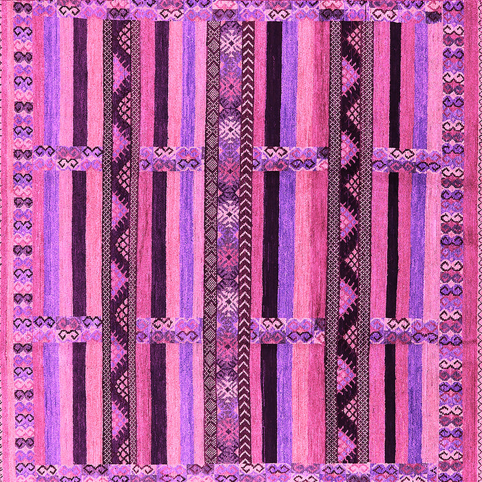 Square Solid Pink Modern Rug, urb1275pnk