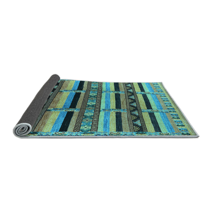 Sideview of Solid Light Blue Modern Rug, urb1275lblu