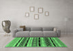 Machine Washable Solid Emerald Green Modern Area Rugs in a Living Room,, wshurb1275emgrn