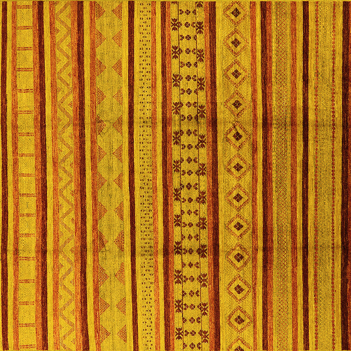 Square Solid Yellow Modern Rug, urb1276yw