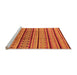 Sideview of Machine Washable Solid Orange Modern Area Rugs, wshurb1276org