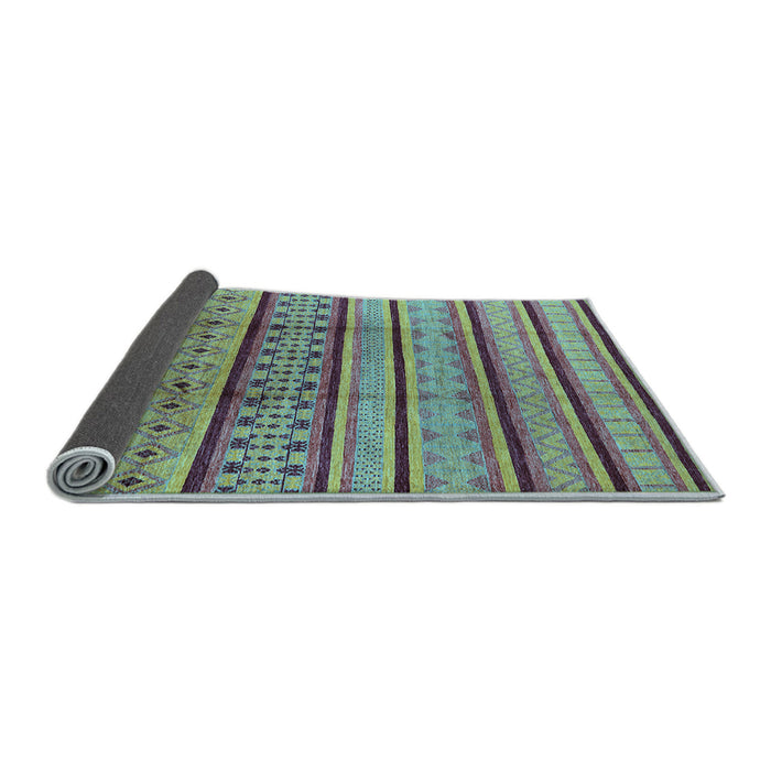 Sideview of Solid Light Blue Modern Rug, urb1276lblu