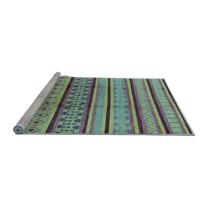 Sideview of Machine Washable Solid Light Blue Modern Rug, wshurb1276lblu