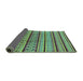 Sideview of Solid Turquoise Modern Rug, urb1276turq