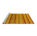 Sideview of Machine Washable Solid Yellow Modern Rug, wshurb1276yw