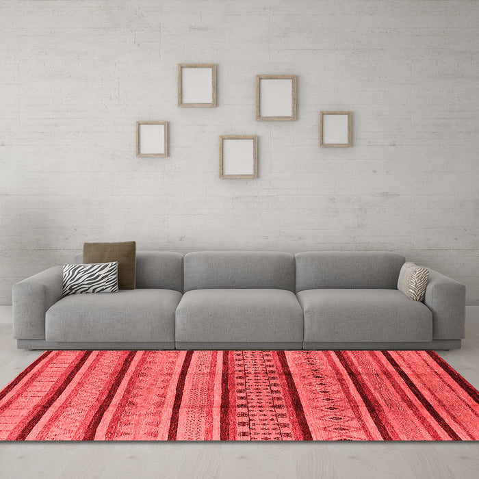 Modern Red Washable Rugs