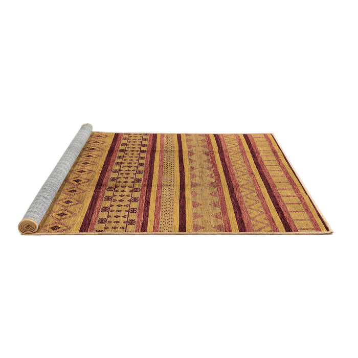 Sideview of Machine Washable Solid Brown Modern Rug, wshurb1276brn