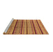 Sideview of Machine Washable Solid Brown Modern Rug, wshurb1276brn