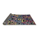 Sideview of Mid-Century Modern Charcoal Black Solid Rug, urb1277