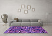 Machine Washable Solid Purple Modern Area Rugs in a Living Room, wshurb1277pur