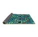 Sideview of Solid Turquoise Modern Rug, urb1277turq