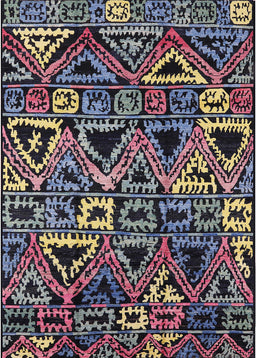 Mid-Century Modern Charcoal Black Solid Rug, urb1277