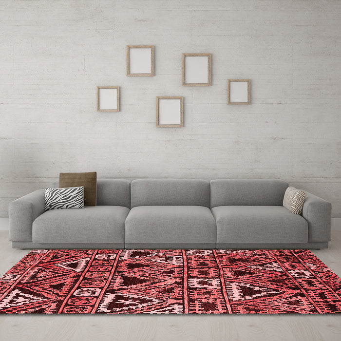 Modern Red Washable Rugs