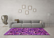 Machine Washable Solid Pink Modern Rug in a Living Room, wshurb1277pnk