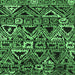 Square Machine Washable Solid Emerald Green Modern Area Rugs, wshurb1277emgrn