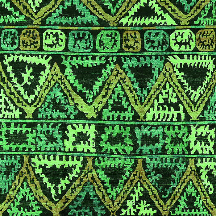 Machine Washable Solid Green Modern Area Rugs, wshurb1277grn