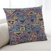 Lifestyle Image of Mid-Century Modern Urban Square Charcoal Black Throw Pillow, 18 inch by 18 inch, pwurb1277