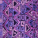 Square Machine Washable Solid Purple Modern Area Rugs, wshurb1277pur