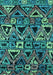 Solid Turquoise Modern Rug, urb1277turq