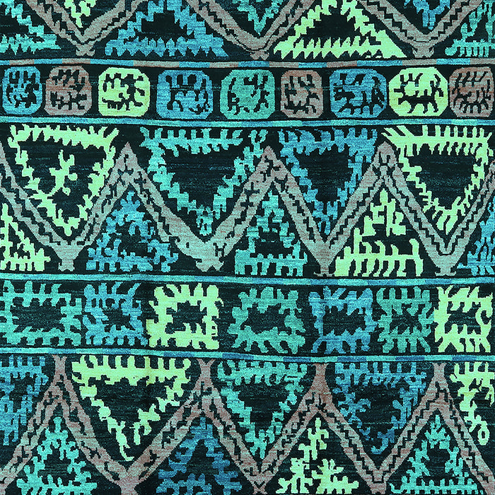 Solid Turquoise Modern Rug, urb1277turq