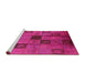 Sideview of Machine Washable Industrial Modern Deep Pink Rug, wshurb1278