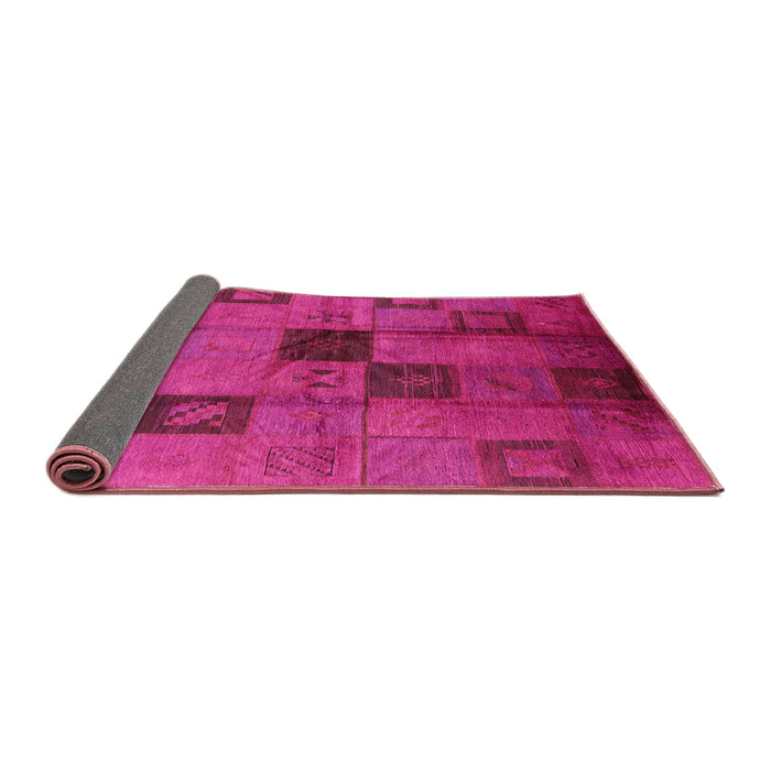 Sideview of Mid-Century Modern Deep Pink Persian Rug, urb1278