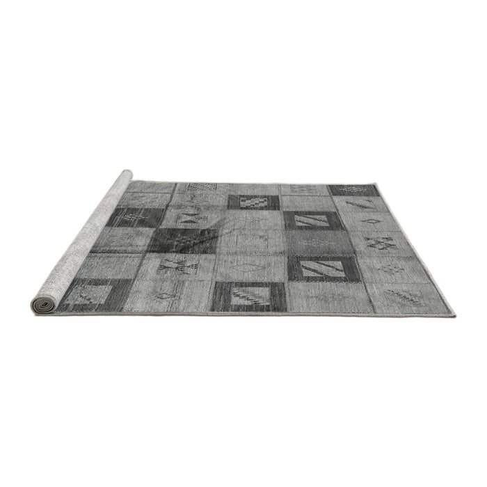 Sideview of Machine Washable Persian Gray Bohemian Rug, wshurb1278gry