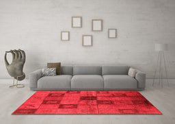 Bohemian Red Washable Rugs