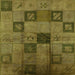 Square Machine Washable Persian Green Bohemian Area Rugs, wshurb1278grn