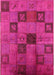 Machine Washable Industrial Modern Deep Pink Rug, wshurb1278