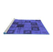 Sideview of Machine Washable Persian Blue Bohemian Rug, wshurb1278blu