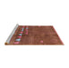 Sideview of Machine Washable Industrial Modern Orange Rug, wshurb1279