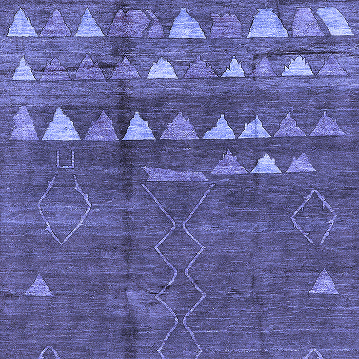 Machine Washable Solid Blue Modern Rug, wshurb1279blu